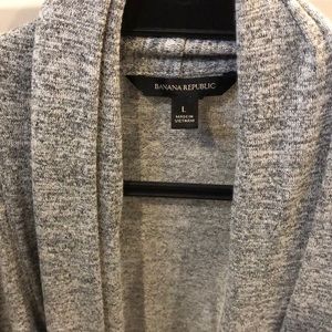 Banana Republic Knee Length Gray Cardigan